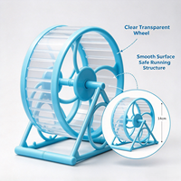 Roue de course silencieuse en plastique pour hamster, support écologique anti-pincement pour pattes, pour petits animaux de compagnie (Golden Bears)