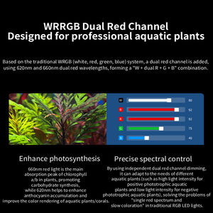 Lumière d'<span class=keywords><strong>aquarium</strong></span> LED WRGB à spectre complet de haute qualité Cherlam, support réglable, lumière pour <span class=keywords><strong>aquarium</strong></span> d'eau douce - Product Image 2