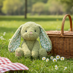 Peluche <span class=keywords><strong>de</strong></span> Conejo <span class=keywords><strong>de</strong></span> 38 cm, Adorable Compañero para Dormir, OEM/ODM, Orejas Largas Florales, Decoración <span class=keywords><strong>de</strong></span> Pascua, Regalo <span class=keywords><strong>de</strong></span> Cumpleaños para Niños - Product Image 1