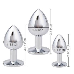 BDSM Juguetes sexuales para adultos Joya de metal inoxidable Dilatador anal Mujeres Fitness Crystal Jewelry Butt Set Anal Plug - Product Image 2