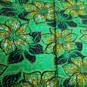 Tessuto Ankara in Cotone 100% Morbido con Glitter Grand Super, Stampa Flash Wax Dorata, Qualità Batik Pagne Africano - Product Image 6