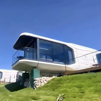 Casa Cápsula Espacial Inteligente Modular Prefabricada con Panel Sándwich para Uso en Hoteles, Centros Comerciales y Escuelas al Aire Libre, Diseño Moderno, Instalación Rápida
