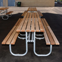 Vente directe d'usine Ensemble de table et de chaises de pique-nique pour l'extérieur avec banc et tables Table de pique-nique d'extérieur avec banc