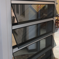 Fenêtres à persiennes en aluminium et verre, prix des persiennes en verre, cadre de persiennes en verre