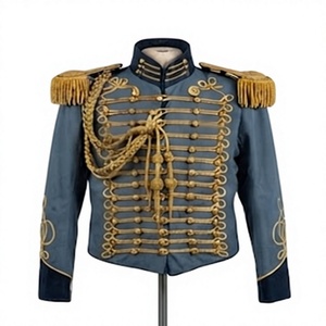 Chaqueta de Húsar Vintage para Hombre, Uniforme de Lana con Trenzas Doradas, Estilo Histórico, Ropa Exterior Ceremonial - Product Image 1