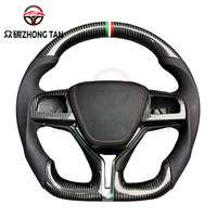 Volant sport en fibre de carbone Drift RS pour Maserati Quattroporte avec poignée en cuir et design à 3 branches