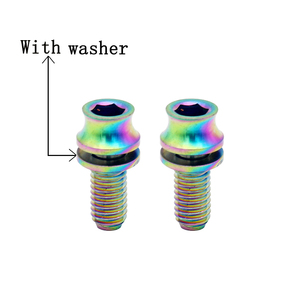 BJCJTi Grado 5 M5 X 12 mm Acabado anodizado y PVD Tornillo cónico <span class=keywords><strong>de</strong></span> titanio con rosca UNC/UNF para portabidones <span class=keywords><strong>de</strong></span> bicicleta - Product Image 3