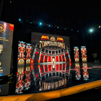 Écran LED d'intérieur RAYBO Série OptiFlex, panneaux vidéo LED de location, écran pour les compétitions de musculation espagnoles.
