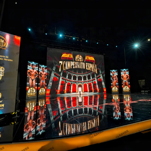 Écran LED d'intérieur RAYBO Série OptiFlex, panneaux vidéo LED <span class=keywords><strong>de</strong></span> location, écran pour les compétitions <span class=keywords><strong>de</strong></span> musculation espagnoles. - Product Image 2