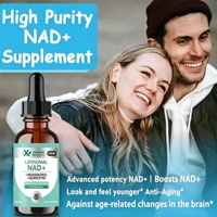 Gouttes liquides liposomales de NAD+ avec Resvératrol et Quercétine, complément alimentaire oral à absorption élevée, 60 ml