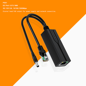 กิกะบิต 48V ถึง 12V ซีรีส์ PoE DC12 1.2A ขั้วต่อ RJ45 พลาสติกสำหรับจ่ายไฟและเครือข่าย 10/100/1000Mbps - Product Image 4