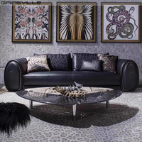 Foshan Factory Outlet Sofá de cuero Conjunto Muebles Sofá Sala de estar Moderno Muebles de lujo Sofá