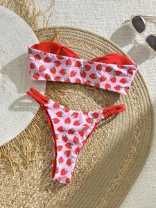 Triangle Thong Bikini Sexy Vintage Bikini Quick Dry Bath Spa <strong>Swimsuit</strong> Women Mini Sexy Swimwear Women Biquini Beachwear - Product Image 2