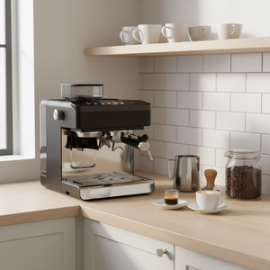 Machine à café électrique pour chambres d'hôtel et bureaux d'entreprise, écran tactile, moulin à café 10 étapes, déverrouillage, pour préparations à faire couler, saveurs variées, latte art, UE - Product Image 3