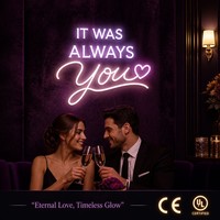 Panneau néon « It Was Always You », décoration de mariage, enseignes LED personnalisées pour fête d'anniversaire, salle de classe, décoration murale pour la maison à Londres