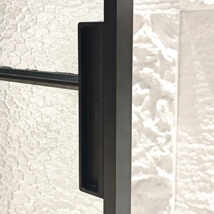 Puerta Batiente Francesa de Aluminio Deioux, Puertas Abatibles de Doble Vidrio con Diseño de Rejilla para Entrada Interior y Exterior de Villas de Lujo - Product Image 3