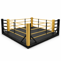 Ring de boxe portable personnalisé 4x4M, pliable, sur pieds, cage MMA sans perçage