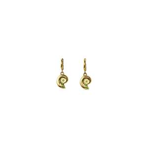 Boucles d'oreilles pendantes tendance SmileJoyas pour femmes, plaquées or, en alliage de zinc, forme vis, durables et éco-responsables - Product Image 1