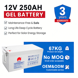 <span class=keywords><strong>Batterie</strong></span> <span class=keywords><strong>Gel</strong></span> à Décharge Profonde 12V 100Ah 150Ah 200Ah 250Ah, 1200 Cycles, <span class=keywords><strong>pour</strong></span> Systèmes Solaires, UPS, VR, Marine, Télécom, et Stockage d'Énergie Hors Réseau - Product Image 1