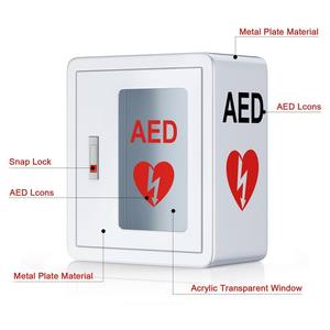 Pronto soccorso AED defibrillatore armadio portaoggetti in acciaio metallo chiusura a scatto si adatta a tutte le marche per attrezzature di servizio - Product Image 6