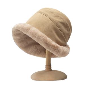 Chapeaux Bob Femme en Coton Épais et Doux, Chauds, en Fausse Fourrure de Mouton, Moelleux et Pelucheux, pour l'Automne et l'Hiver - Product Image 5