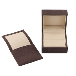 Flip Open Hard Rigid <b>Biodegradable</b> Art <b>Paper</b> Jewelry Gift Box with Sponge Lining Embossing Matte Finish Custom Logo Size Options - Product Image 3