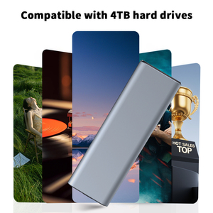 USB <span class=keywords><strong>3.2</strong></span> tip-c aletsiz alüminyum SSD muhafaza 10 Gbps SATA arabirim durumda M.2 PCIe NVMe HDD için - Product Image 4
