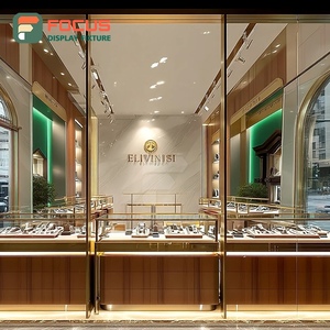 Luxury Custom Jewelry Display Cabinet Manufacturer Tempered Glass Panel Commercial Store Showcase Cabinet - Product Image 2