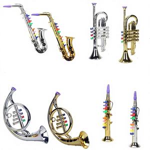 Jouets musicaux éducatifs pour la petite enfance : Saxophone, Cor français, Trompette, Flûte à bec, Cor, Modèle d'accessoire de scène - Product Image 1