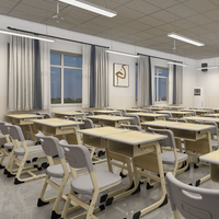 Fournisseur de mobilier scolaire, tables et chaises en bois pour salle de classe, ensemble personnalisé de bureau et de chaise d'étude pour étudiants