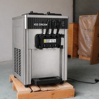 Machine à glaces professionnelles 3 saveurs lait et eau 16-20L/H pour café, restaurant, pâtisserie
