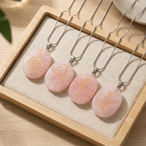 <span class=keywords><strong>Collar</strong></span> de piedras naturales de Reiki, colgante de cristal de <span class=keywords><strong>cuarzo</strong></span> con símbolo de lapislázuli, <span class=keywords><strong>amuleto</strong></span> de energía tallado, chacra, gran oferta - Product Image 3