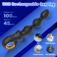 Vibrateur gonflable en silicone, bracelet plug anal vibrant à billes, dispositif d'expansion anale électrique, vente en gros pour le plaisir sexuel