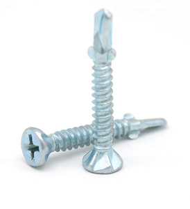 Tornillos Autorroscantes con Cabeza Plana, Ranura Cruzada, Moleteados, Zincados, con <span class=keywords><strong>Oreja</strong></span> Dentada y Avellanada - Product Image 3