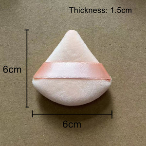 Zonyin Vente en gros de petits puffs à poudre pour le visage, <span class=keywords><strong>pas</strong></span> chers, doux, triangulaires, en velours, avec boîte en plastique - Product Image 3