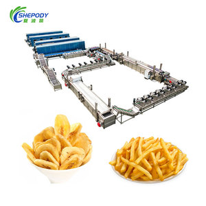 Linea <span class=keywords><strong>di</strong></span> Produzione Automatica Commerciale Shepody per <span class=keywords><strong>Patatine</strong></span> Fritte, Capacità 150-5000kg/h, 380V, con Essiccatore, Friggitrice, Lavatrice e Confezionatrice - Product Image 1