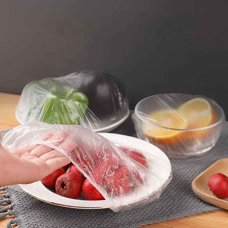 Mutfak tek kullanımlık yiyecek kasesi taze tutmak streç elastik plastik saran Wrap kapak kapak koruyucu çanta kapağı meyve yiyecek kasesi kupası