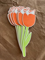 Maßgefertigter Gestanzter Siebdruck-Kunstpapier-Tulpen-Katzenförmiger Lufterfrischer mit Eigenem Logo für Auto & Haus