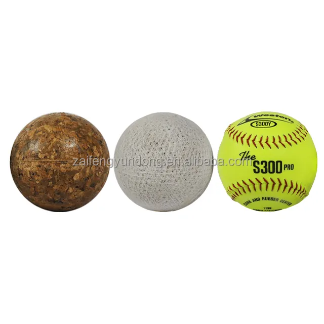 Pelotas de softbol de paso lento Weston S300W de cuero de composición blanca de 12 pulgadas para pelots de juego beisbol