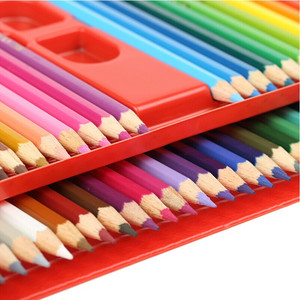 Matite Colorate <span class=keywords><strong>a</strong></span> Base d'Olio <span class=keywords><strong>Faber</strong></span>-Castell Classic, 48 Colori in Scatola di Ferro Rossa, Blocco da Disegno con 50 Fori per Matite, per Artisti - Product Image 4