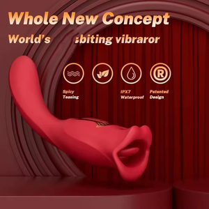 Vibratore Realistico con Lingua a Spinta a Prezzo di Fabbrica, Giocattoli Sessuali per Coppie, Stimolazione del Punto G, Vibratore con Lingua per Sesso Orale Femminile - Product Image 5