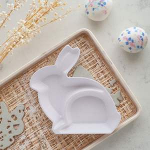 أطباق بيضاء مخصصة على شكل صحن فريد من نوعه من الميلامين والصفائح البلاستيكية - Product Image 5