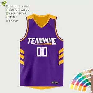 Uniformes de basquete masculinos personalizados para meninos, uniformes esportivos de equipe em branco para desempenho de malha reversível estampada