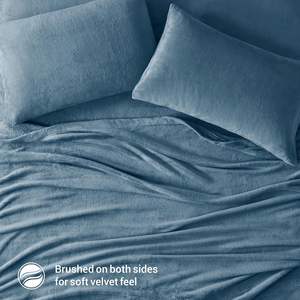 Juego <span class=keywords><strong>de</strong></span> Sábanas <span class=keywords><strong>de</strong></span> Felpa King, Color Sólido, Ropa <span class=keywords><strong>de</strong></span> Cama Cálida y Suave, Sábanas King Size, Bolsillo Ajustable para Colchones <span class=keywords><strong>de</strong></span> hasta 16 Pulgadas, Gris, 4 Piezas - Product Image 6
