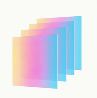 Feuille acrylique irisée pour découpe laser, plexiglas arc-en-ciel, taille personnalisée pour artisanat et signalétique, design sur mesure