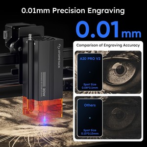 Atomstack A20 Pro V2 20 Wát Laser Cutter độ chính xác cao Máy khắc cho cá nhân quà tặng kinh doanh thẻ gỗ Laser Engraver - Product Image 2