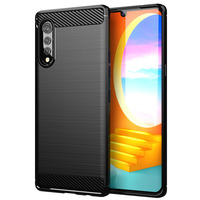 Vente chaude en Fiber de carbone souple TPU couverture arrière étui de téléphone portable pour lg velours 5g LG Reflect Prime2 étui