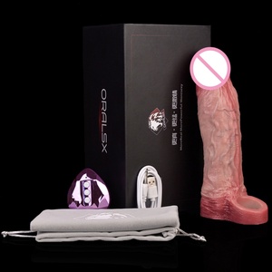 Extensor de Pene ORALSX de 8 Pulgadas de Largo con Fuerte Vibración, Funda de Silicona para Pene, Ampliador de Pene, Estimulador Sexual - Product Image 3