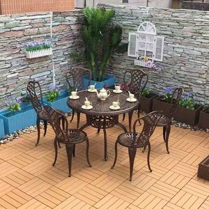 Ensemble table et chaises à motif <span class=keywords><strong>ajouré</strong></span> Chaises de jardin pour terrasse et patio Ensemble table et chaises pour l'extérieur - Product Image 1