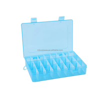 Plastique Transparent PP bacs en plastique transparent organisateur boîte de rangement pour perles boucles d'oreilles à clipser bijoux perles fermoirs